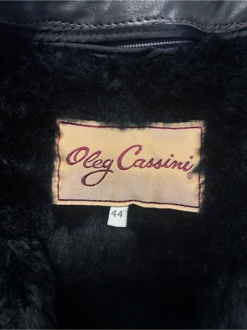 Oleg Cassini Men's Dark Gray Leather Bomber Jacket